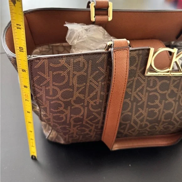 Calvin Klein Brown Logo Tote - Picture 3 of 7